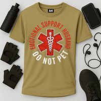 Emotional Support Husband Do Not Pet Funny Husband Cooling Performance Crew T-Shirt