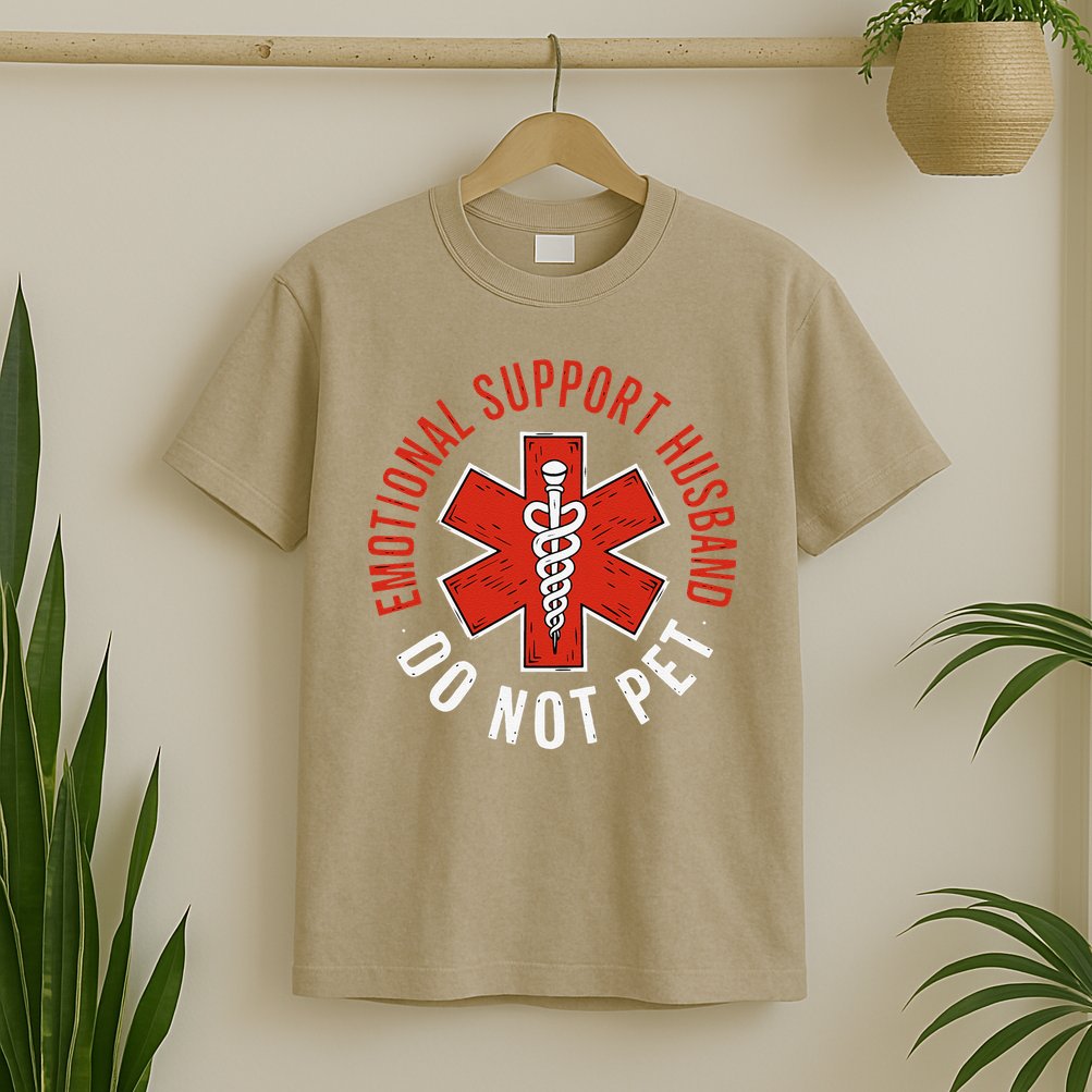 Emotional Support Husband Do Not Pet Funny Husband T-Shirt