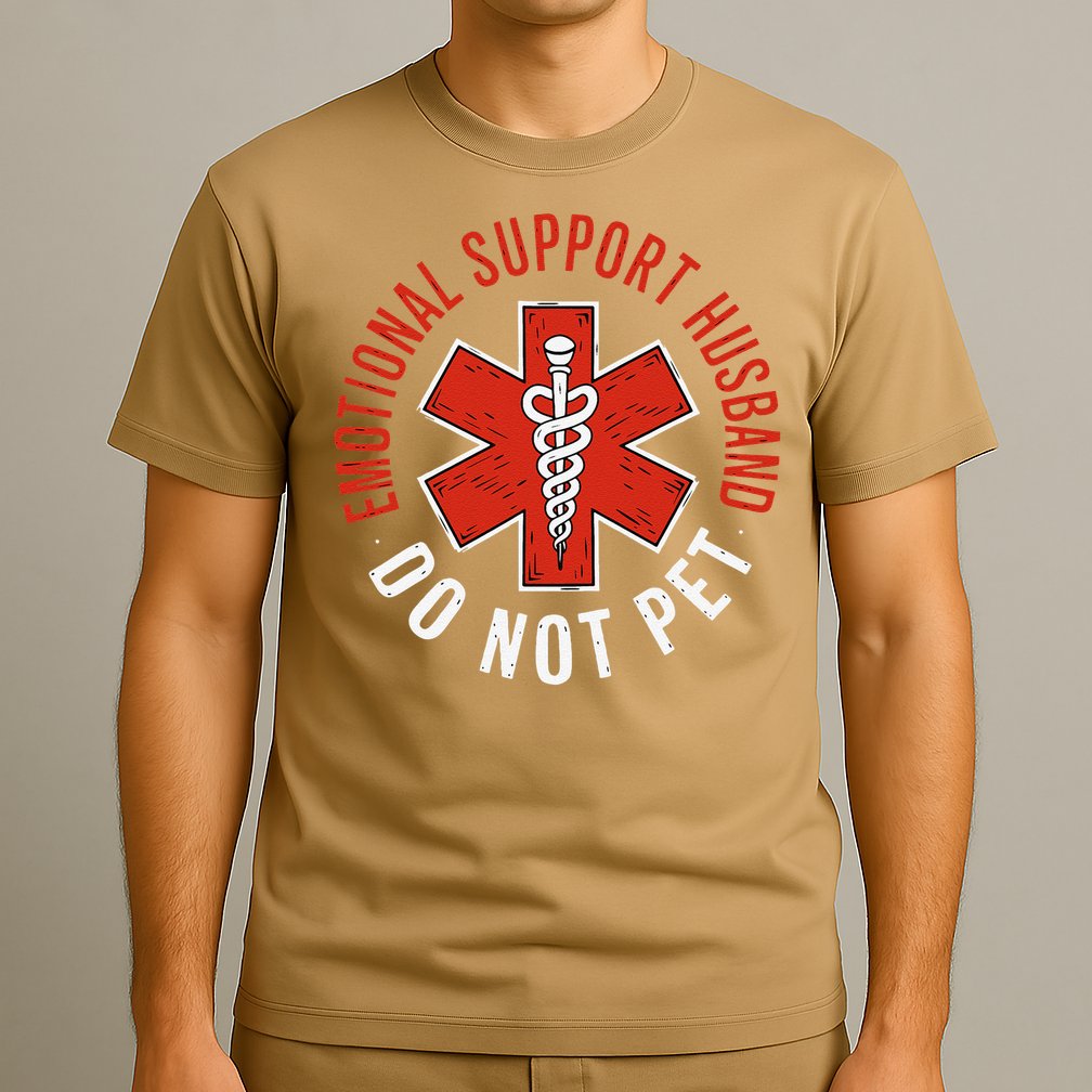 Emotional Support Husband Do Not Pet Funny Husband T-Shirt
