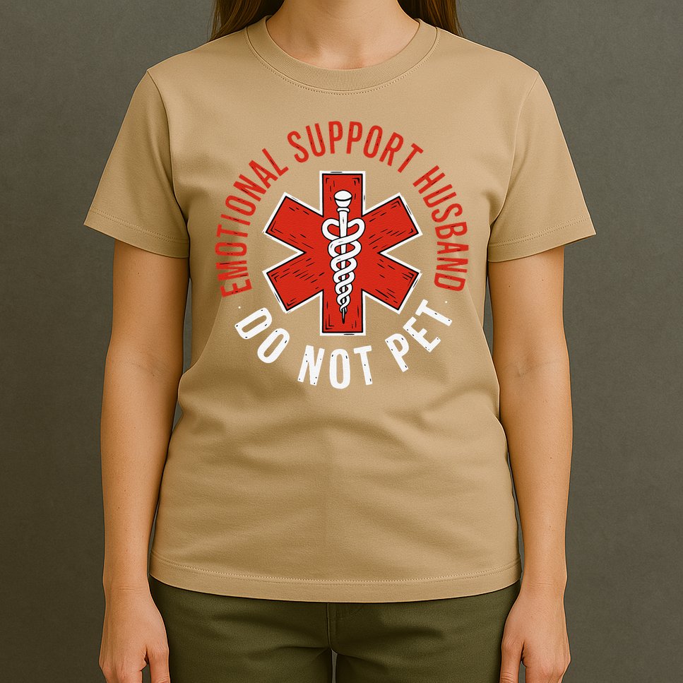 Emotional Support Husband Do Not Pet Funny Husband T-Shirt