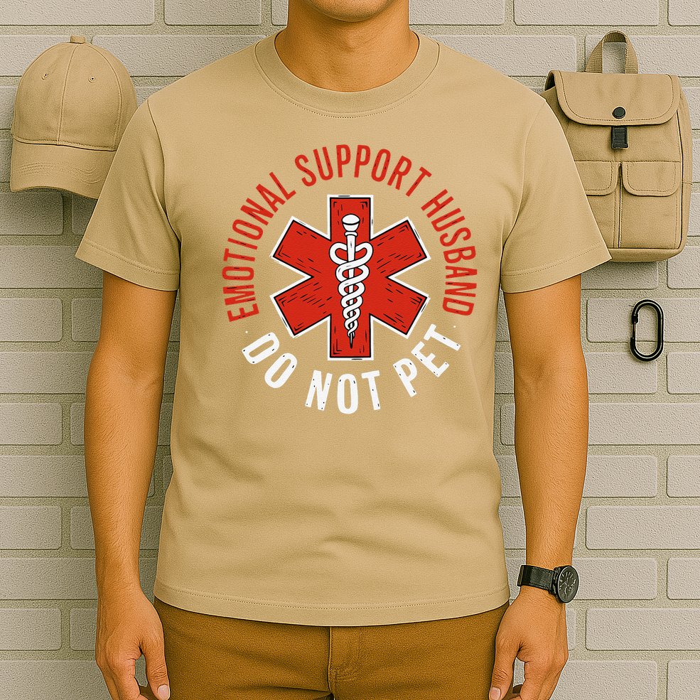 Emotional Support Husband Do Not Pet Funny Husband T-Shirt