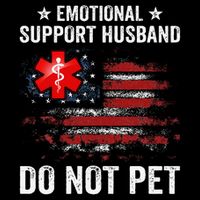 Emotional Support Husband Do Not Pet Marriage Humor Funny Flexfit Unipanel Trucker Cap