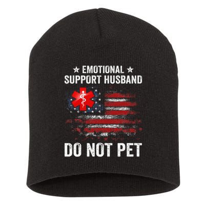 Emotional Support Husband Do Not Pet Marriage Humor Funny Short Acrylic Beanie
