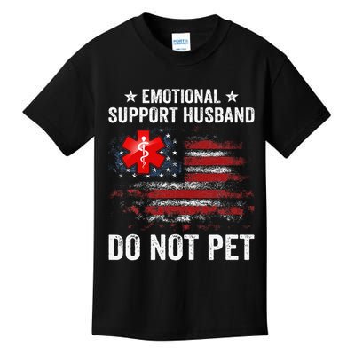 Emotional Support Husband Do Not Pet Marriage Humor Funny Kids T-Shirt
