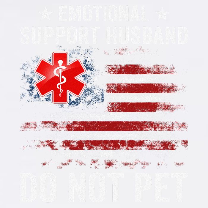 Emotional Support Husband Do Not Pet Marriage Humor Funny Garment-Dyed Sweatshirt