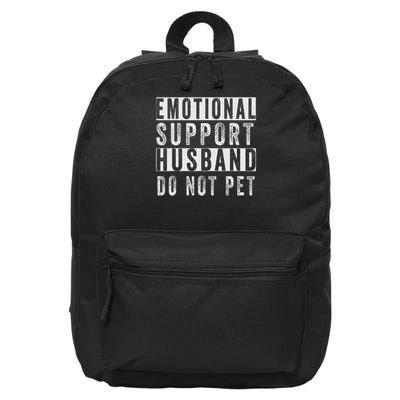 Emotional Support Husband Do Not Pet 16 in Basic Backpack
