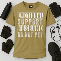 Emotional Support Husband Do Not Pet Cooling Performance Crew T-Shirt