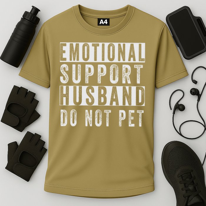 Emotional Support Husband Do Not Pet Cooling Performance Crew T-Shirt