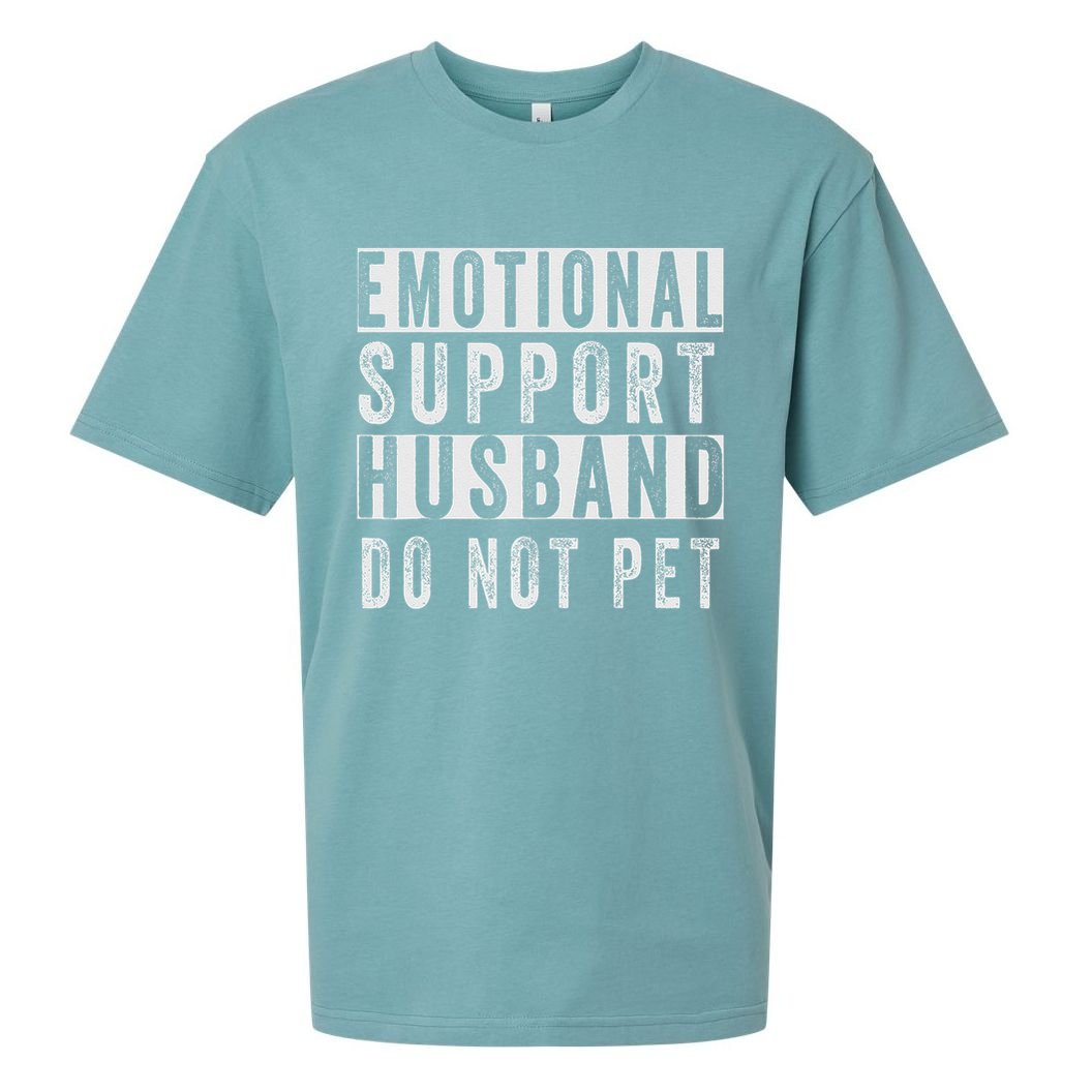 Emotional Support Husband Do Not Pet Sueded Cloud Jersey T-Shirt