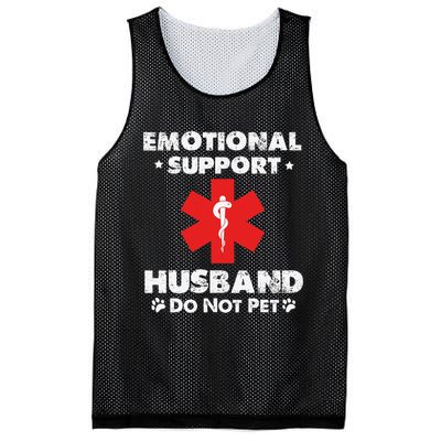 Emotional Support Husband Do Not Pet Mesh Reversible Basketball Jersey Tank