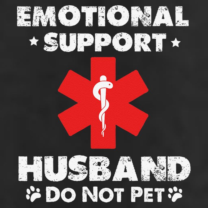 Emotional Support Husband Do Not Pet Golf Towel