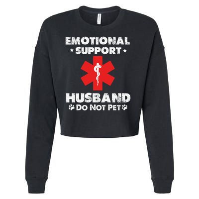 Emotional Support Husband Do Not Pet Cropped Pullover Crew