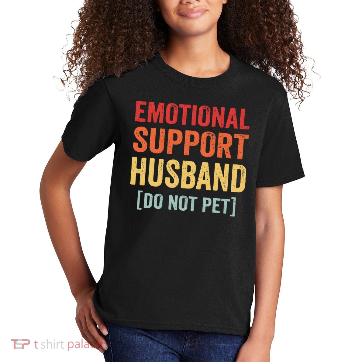 Emotional Support Husband Do Not Pet Kids T-Shirt