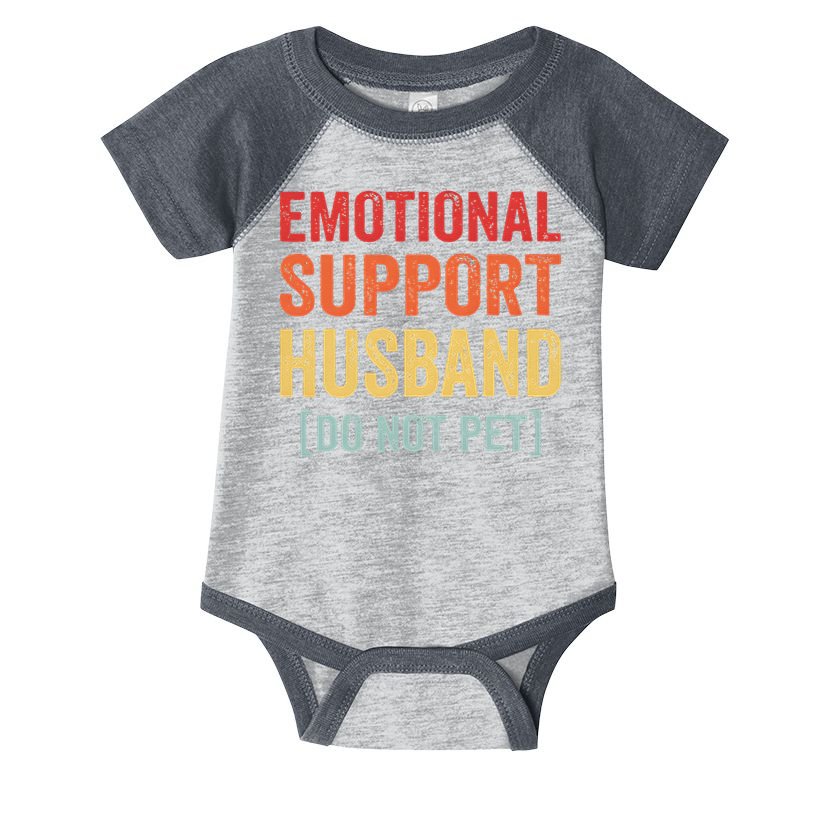 Emotional Support Husband Do Not Pet Infant Baby Jersey Bodysuit