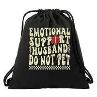 Emotional Support Husband Do Not Pet Drawstring Bag