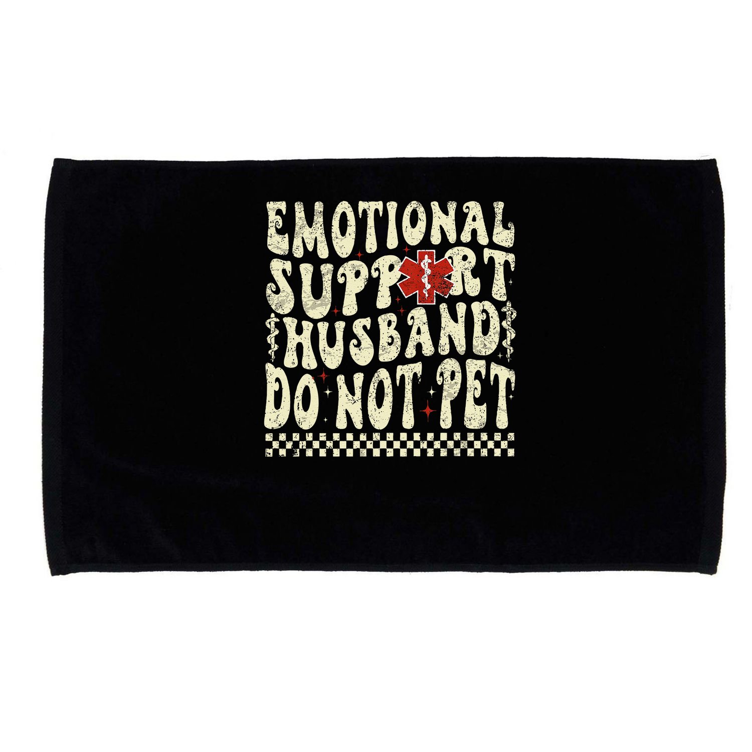 Emotional Support Husband Do Not Pet Microfiber Hand Towel