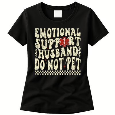 Emotional Support Husband Do Not Pet Womens T-Shirt