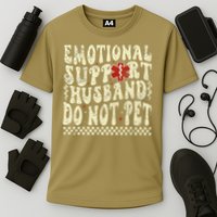 Emotional Support Husband Do Not Pet Cooling Performance Crew T-Shirt