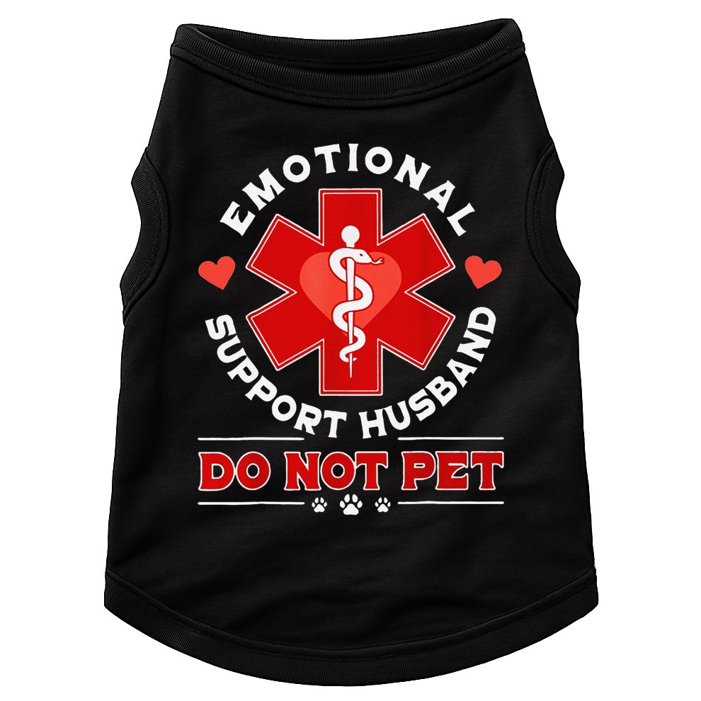 Emotional Support Husband Do Not Pet Doggie Tank