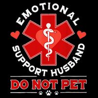 Emotional Support Husband Do Not Pet Drawstring Bag