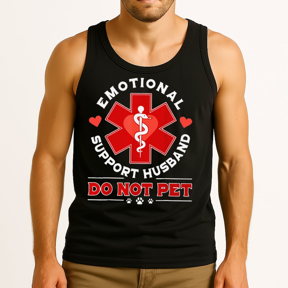 Emotional Support Husband Do Not Pet Tank Top