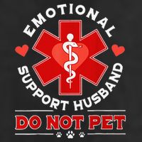 Emotional Support Husband Do Not Pet Golf Towel