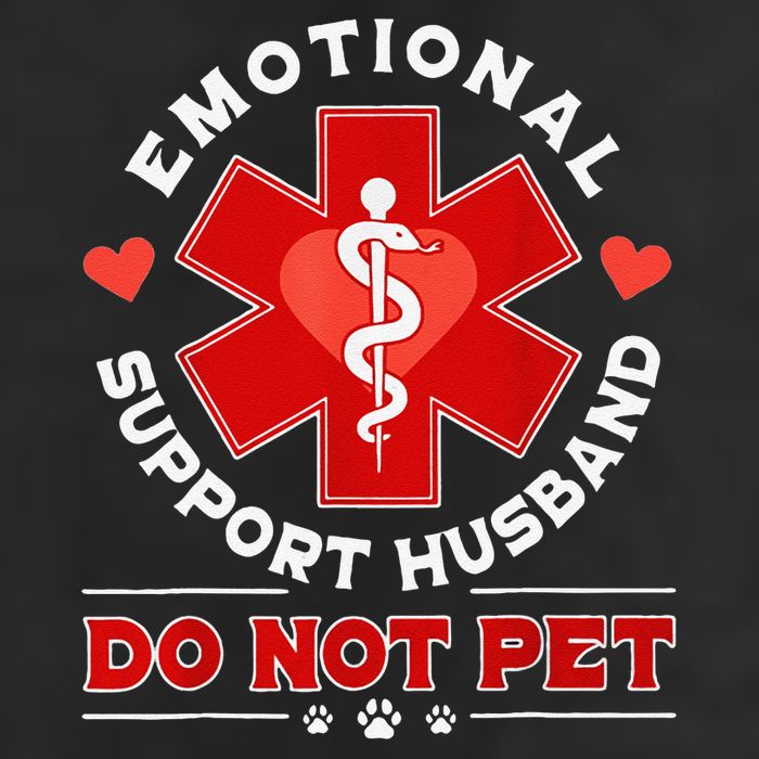 Emotional Support Husband Do Not Pet Golf Towel
