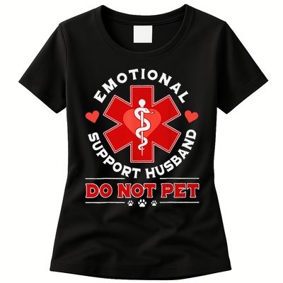 Emotional Support Husband Do Not Pet Womens T-Shirt
