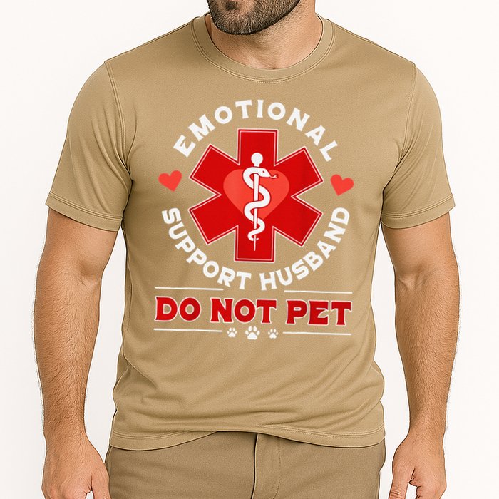 Emotional Support Husband Do Not Pet Cooling Performance Crew T-Shirt