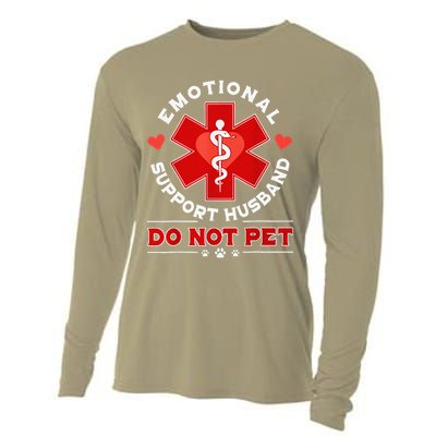 Emotional Support Husband Do Not Pet Cooling Performance Long Sleeve Crew