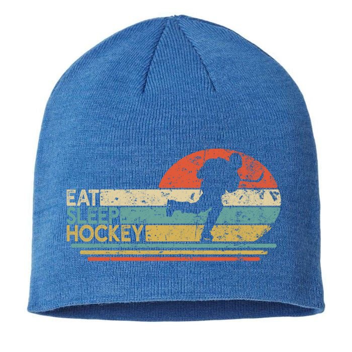 Eat Sleep Hockey Player And Fan Gift Sustainable Beanie