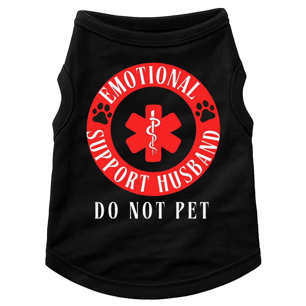 Emotional Support Husband Do Not Pet Doggie Tank