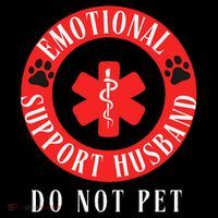 Emotional Support Husband Do Not Pet Backpack