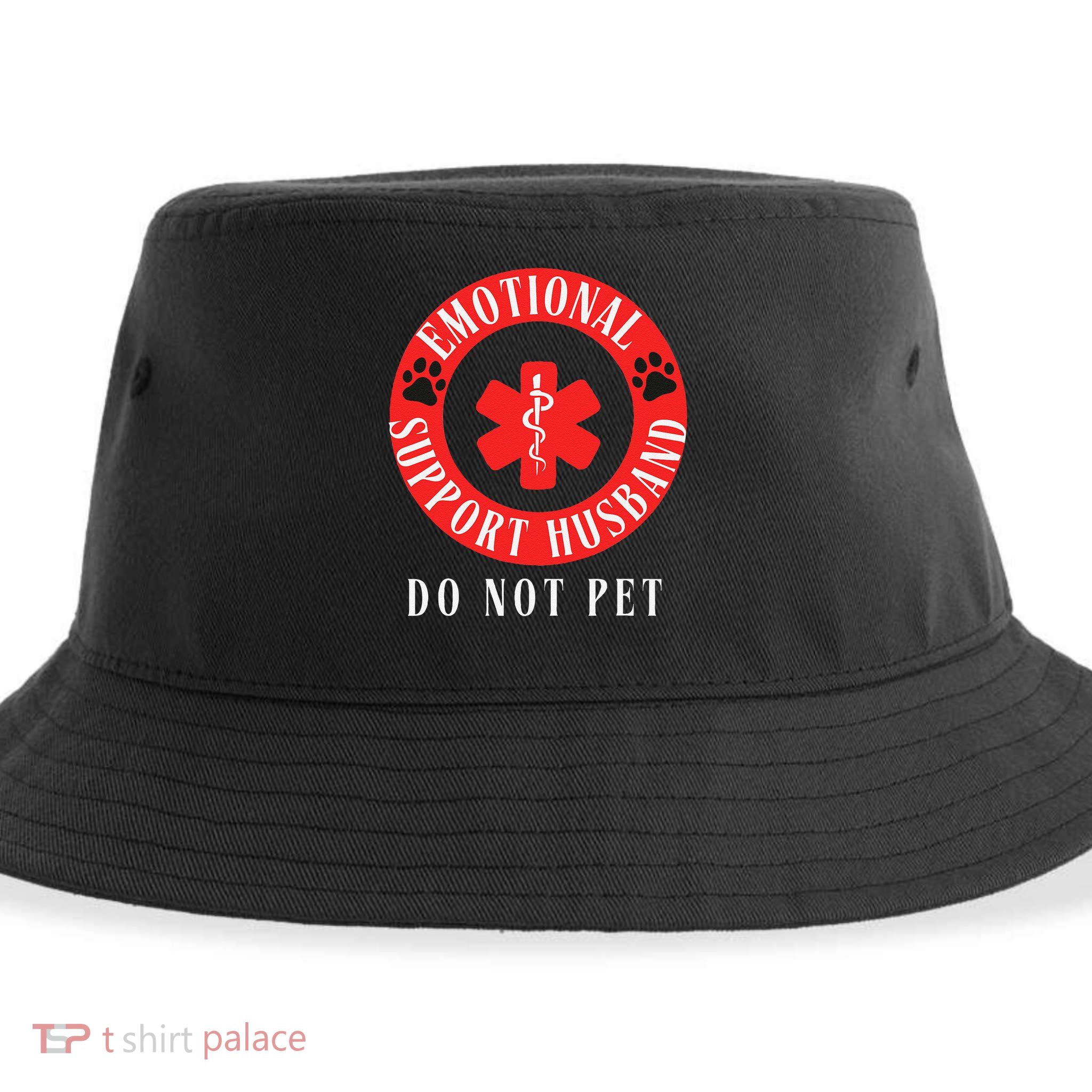Emotional Support Husband Do Not Pet Sustainable Bucket Hat