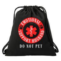 Emotional Support Husband Do Not Pet Drawstring Bag