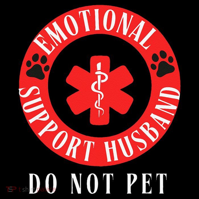 Emotional Support Husband Do Not Pet Drawstring Bag