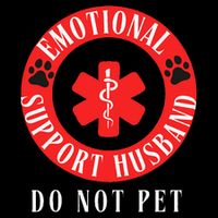 Emotional Support Husband Do Not Pet Short Acrylic Beanie
