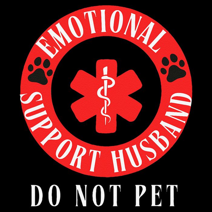 Emotional Support Husband Do Not Pet Short Acrylic Beanie