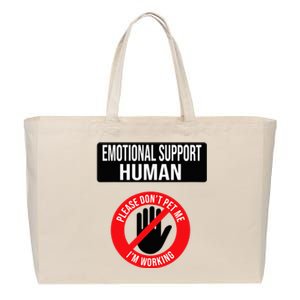 Emotional Support Human Halloween Costume Do Not Pet Me Cotton Canvas Jumbo Tote