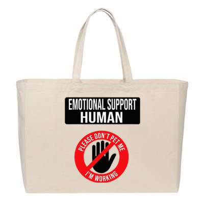 Emotional Support Human Halloween Costume Do Not Pet Me Cotton Canvas Jumbo Tote