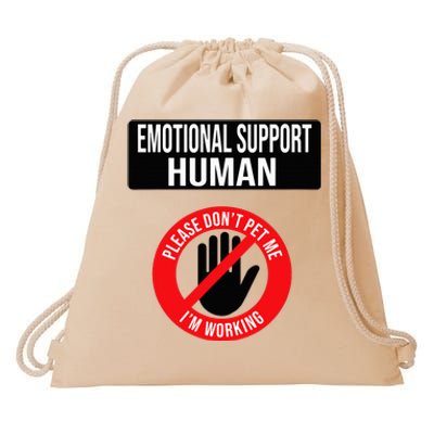 Emotional Support Human Halloween Costume Do Not Pet Me Drawstring Bag