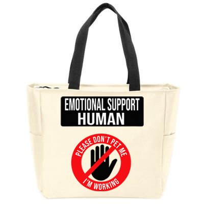 Emotional Support Human Halloween Costume Do Not Pet Me Zip Tote Bag