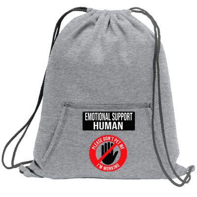 Emotional Support Human Halloween Costume Do Not Pet Me Sweatshirt Cinch Pack Bag