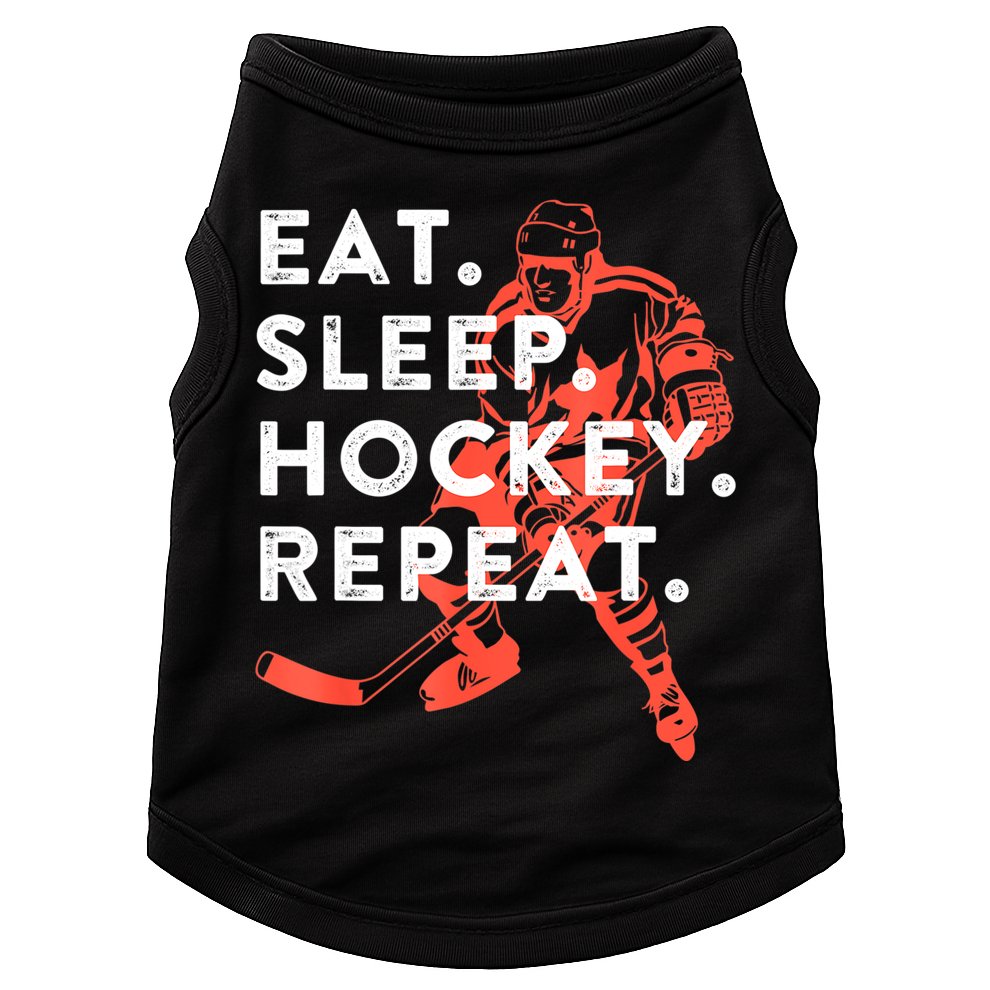 Eat Sleep Hockey Repeat Gift Doggie Tank