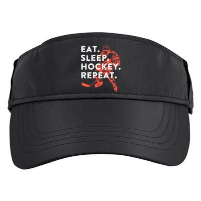 Eat Sleep Hockey Repeat Gift Adult Drive Performance Visor