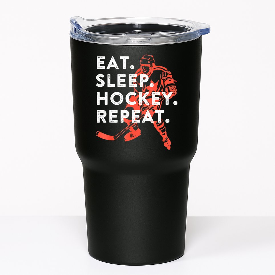 Eat Sleep Hockey Repeat Gift Tumbler