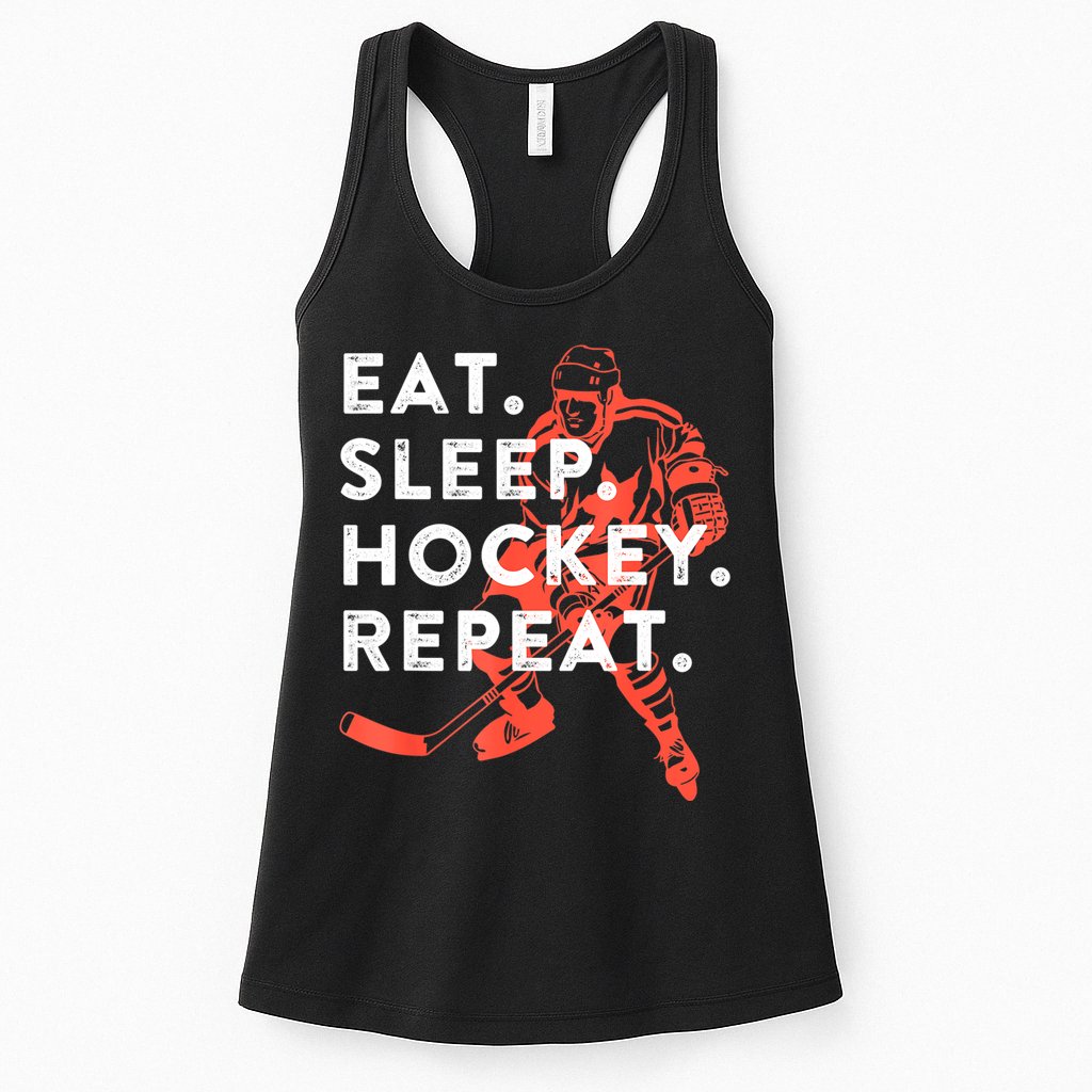 Eat Sleep Hockey Repeat Gift Womens Tank Top