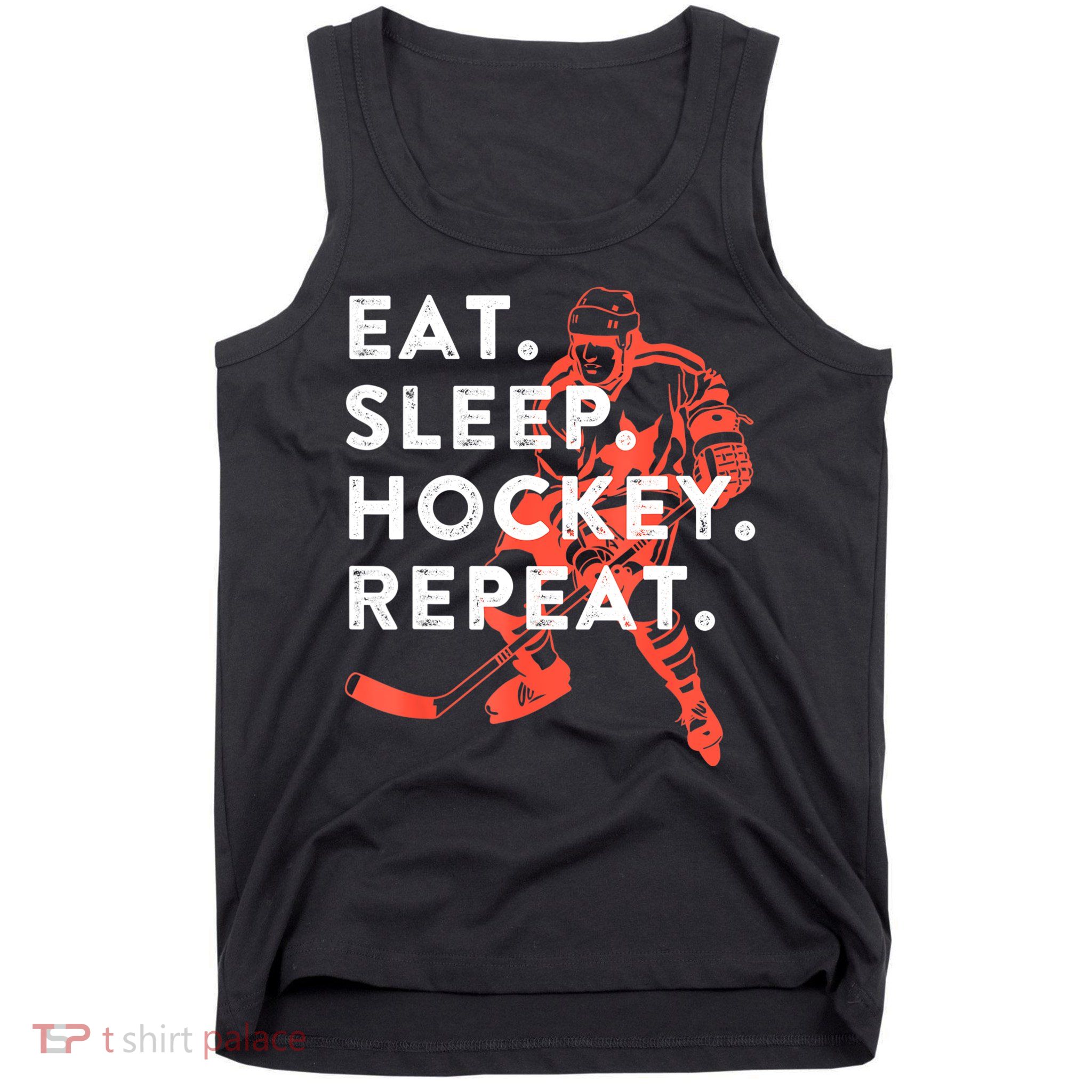 Eat Sleep Hockey Repeat Gift Tank Top