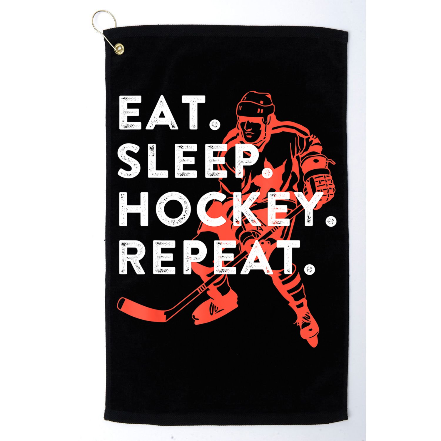 Eat Sleep Hockey Repeat Gift Golf Towel
