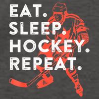 Eat Sleep Hockey Repeat Gift Vector Backpack